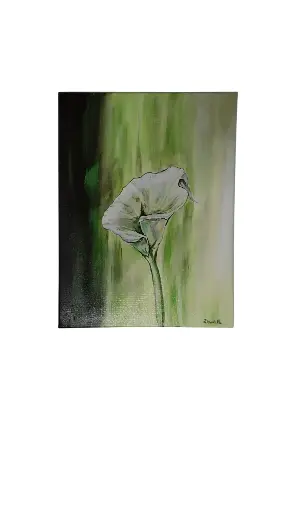 Toile coton 30x40 - A fleur d'eau